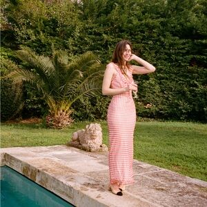 Realization Par- The Heidi Dress in Rouge Gingham *NWT*